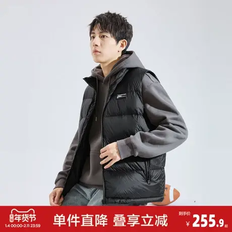 唐狮秋冬新款男士羽绒背心男撞色拼接立领直充羽绒背心叠穿潮图片