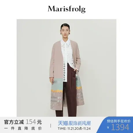 【商场同款】玛丝菲尔春季新款肌理感定位提花时尚短外套商品大图