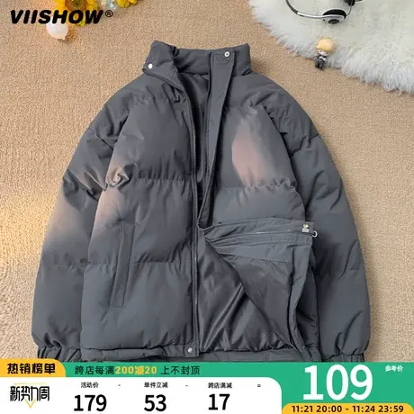 VIISHOW保暖宽松面包服潮牌加厚衣服冬季男生痞帅棉衣美式棉服男商品大图