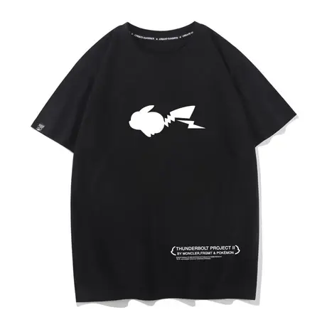 秀洛皮卡丘短袖t恤男士学生半袖纯棉潮流圆领体恤宽松痛衣夏季商品大图