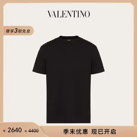 【季末优惠】华伦天奴VALENTINO男士ROCKSTUD UNTITLED 圆领 T 恤图片