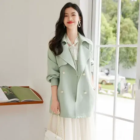 时尚淑女气质风衣外套春季新款淑女温柔显瘦通勤小个子商品大图