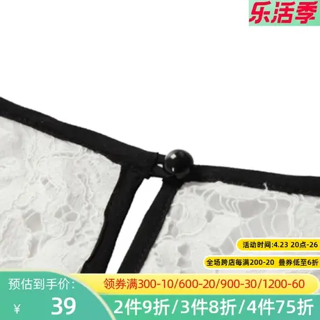 【断码L】秋水伊人2020夏装新印花甜美泡泡袖短款直筒T恤E161图片