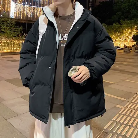面包服男冬季韩版潮流加厚棉服立领潮牌ins宽松痞帅棉衣大码外套商品大图