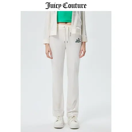 Juicy Couture橘滋休闲裤女2023春季新款运动休闲直筒天鹅绒长裤图片