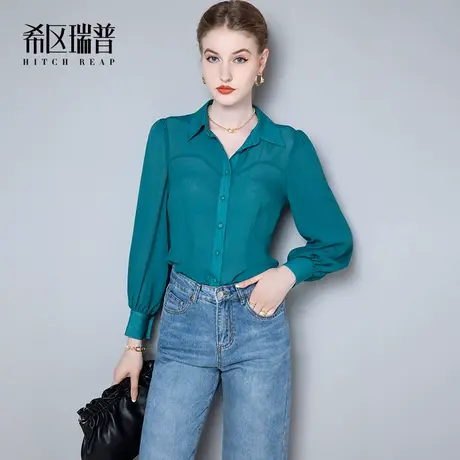 希区高端法式小众衬衫女别致上衣春季2023年新款OL职业ins潮衬衣商品大图