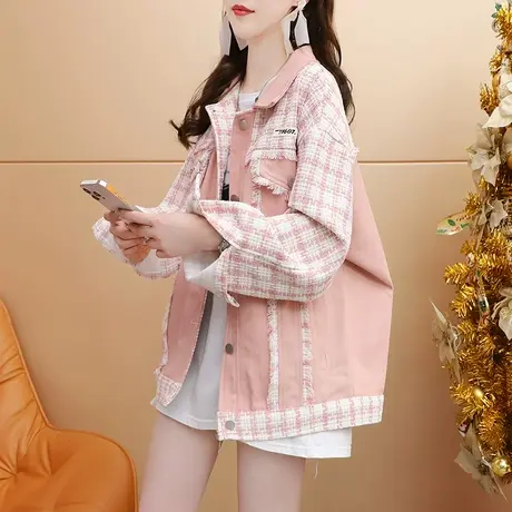 小香风开衫短外套女春秋2023新款秋季洋气减龄网红宽松设计感上衣图片