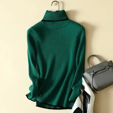高领毛衣打底衫女士内搭秋冬2023年新款加厚爆款洋气百搭针织上衣商品大图