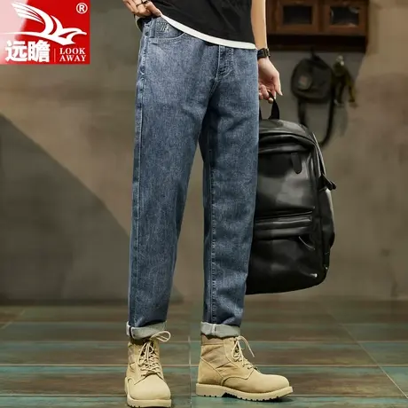 牛仔裤男夏季薄款直筒潮流休闲长裤男生潮牌宽松百搭春秋款男裤子商品大图