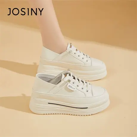 Josiny/卓诗尼板鞋女2024新款春季帆布鞋软底原创小众设计休闲鞋商品大图