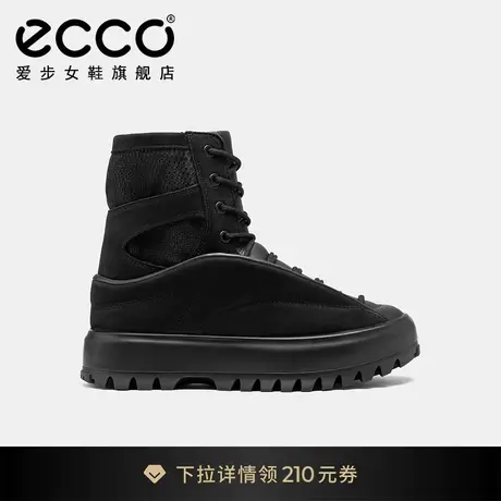 ECCO爱步靴子女 冬季新款马丁靴厚底真皮短靴袜靴 街头ACE 860203商品大图