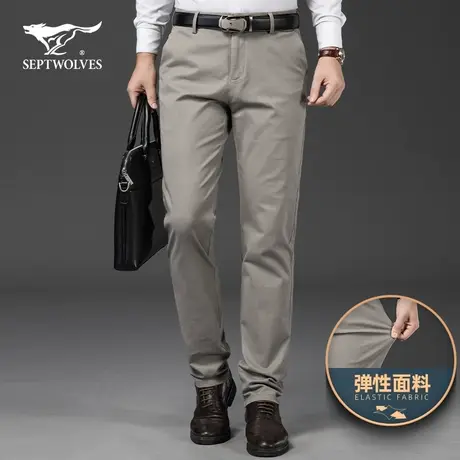 Q七匹狼狼族生活2023冬季针织休闲长裤青年时尚商务休闲裤男百搭图片