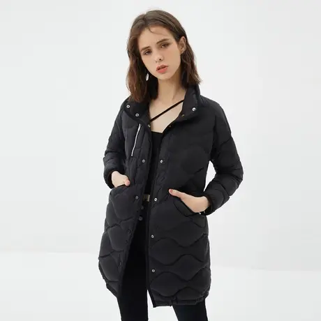 LINC金羽杰羽绒服2022年新款轻薄中长款羽绒服女款外套Y21806044图片