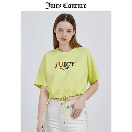 juicy couture橘滋短袖T恤女夏季新款时尚减龄圆领短款半袖上衣女商品大图