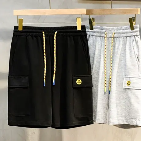 休闲短裤男2023夏季新款潮流直筒五分裤运动韩版潮牌卫裤男士裤子图片