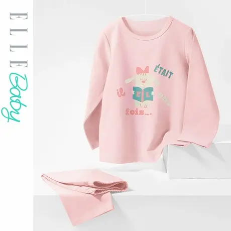 ELLE BABY儿童秋衣秋裤舒适套装男童女童宝宝卡通家居服打底衫图片