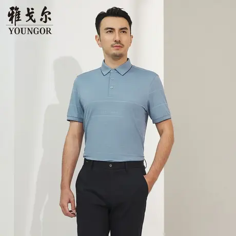 雅戈尔奥莱 商场同款男士短袖T恤新款官方正品商务短袖POLO衫男商品大图