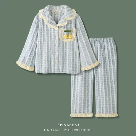 Pinksea睡衣冬季女2023年新款秋冬女款加厚保暖珊瑚绒家居服套装商品大图