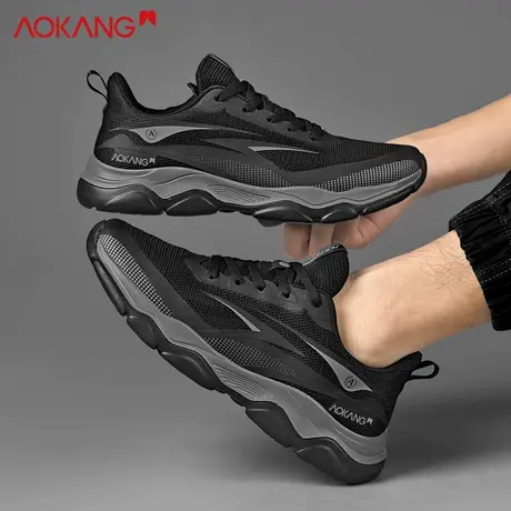 奥康男鞋2025新款秋季男士休闲运动鞋透气网布软底时尚厚底跑步鞋商品大图