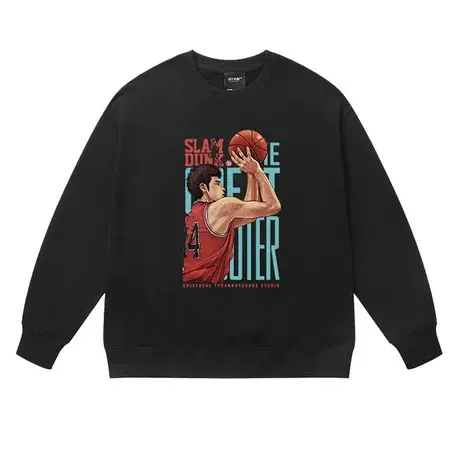 日系动漫篮高手三井寿印花篮球队服学生情侣休闲大码圆领卫衣图片