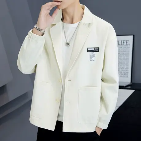 高级感炸街外套男宽松休闲西装潮牌男装秋季ins港风痞帅韩版夹克商品大图