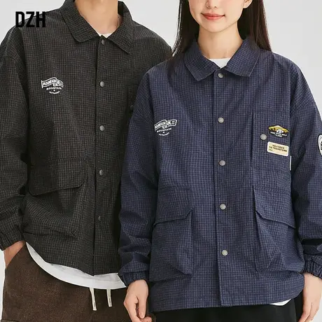 情侣日系休闲外套男春秋款潮流百搭情侣装2024新款潮牌工装夹克衫商品大图