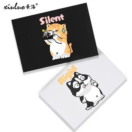 秀洛大橘猫咪哈士奇狗狗二哈印花T恤短袖情侣装痛衣夏装小众衣服商品大图