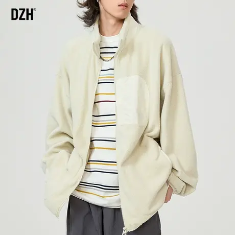 男生加厚摇粒绒外套男冬季潮高级感2024新款情侣装抓绒夹克保暖衣商品大图