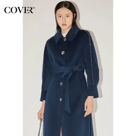 【昕怡粉丝专享】恩裳COVER冬季小落肩灯笼袖羊毛双面呢毛呢外套商品大图