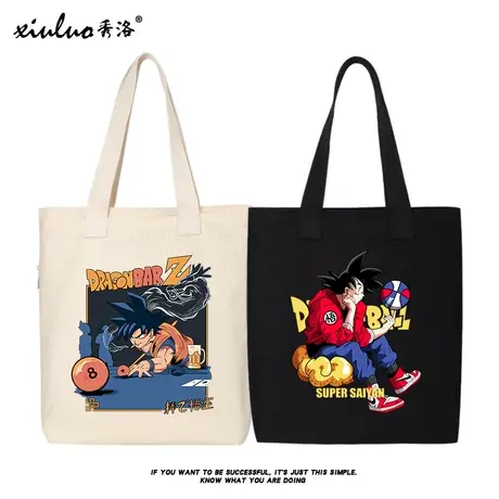 秀洛七龙珠帆布袋孙悟空补习袋单肩手提包动漫卡通补课书包斜挎包商品大图