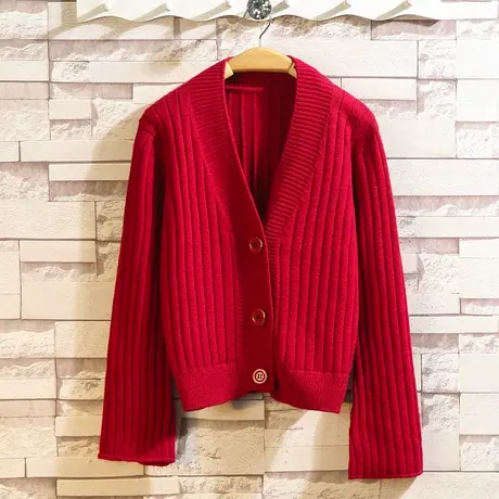 短款网红针织开衫女秋季2023新款早秋外搭披肩很仙的女毛衣外套商品大图