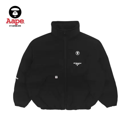 Aape旗舰店男装秋冬字母印花猿颜宽松立领厚版夹克外套7468XXH商品大图