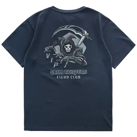 VIP夏季短袖t恤男士宽松纯棉刺绣打底半袖体恤衫薄款复古上衣潮牌商品大图