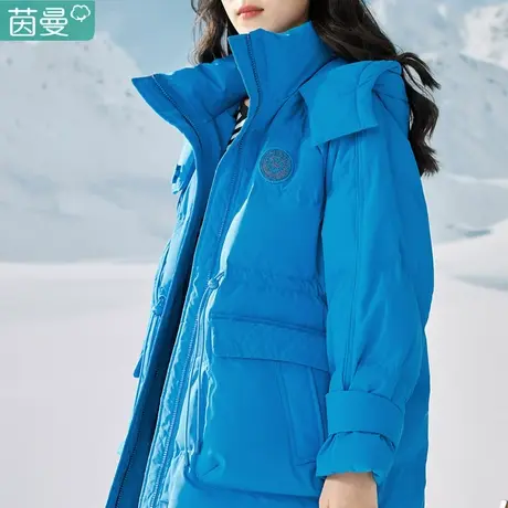 茵曼连帽工装羽绒服女士2023年冬季新款小个子高级感时尚加厚外套图片