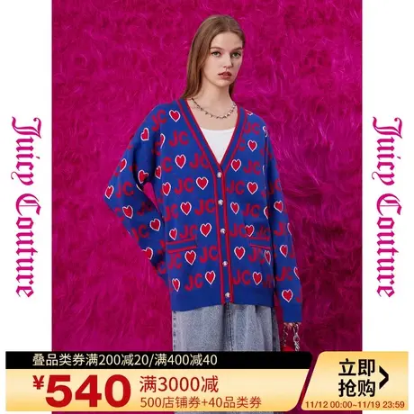 Juicy Couture橘滋23秋冬新款金属扣女式毛衣外套图片