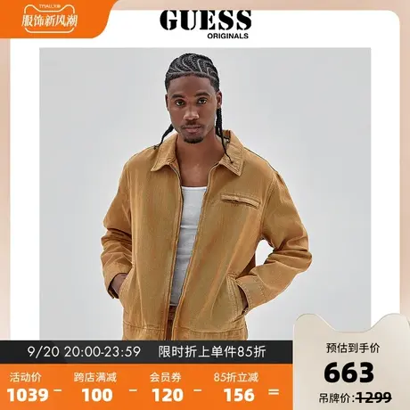GUESSOriginals 23新男美式复古休闲翻领夹克外套-M3YG84D4SB0图片