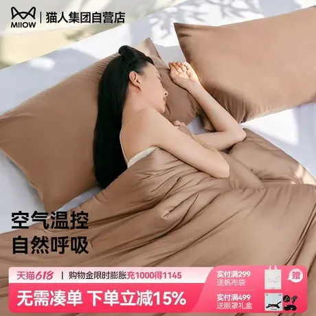 猫人新款空气恒温被三重温控可机洗亲肤舒适蓬松四季通用双人被子商品大图
