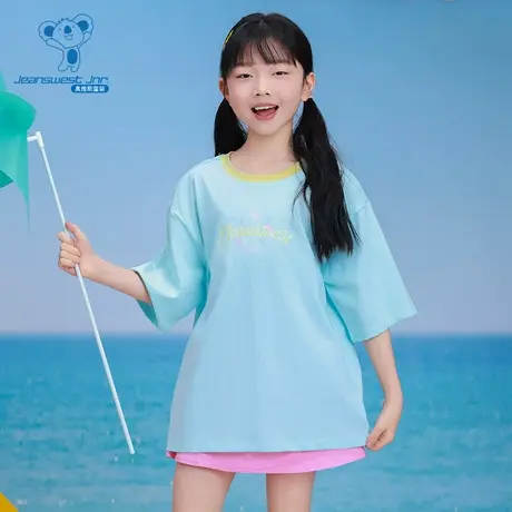 【商场同款】真维斯童装2025夏季新款 领口撞色时尚印花纯棉短T图片