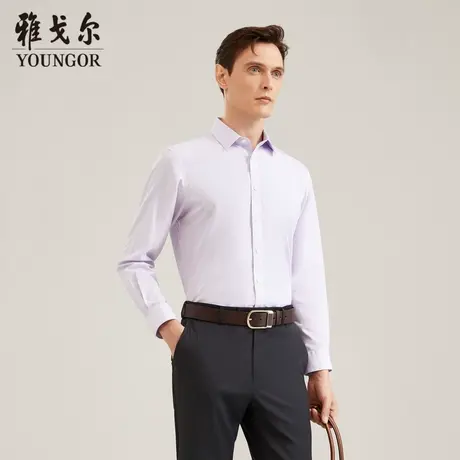 雅戈尔奥莱 男装秋冬季男士格子青年潮流修身商务外套长袖衬衫男商品大图