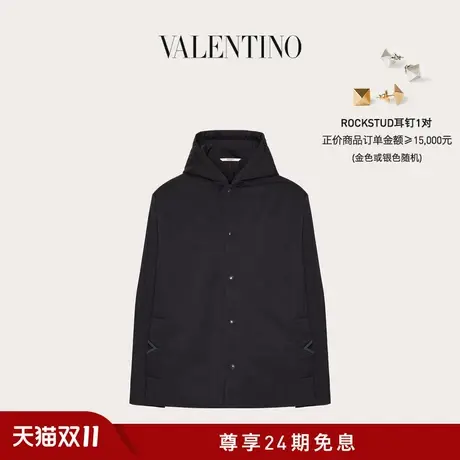 【新品】华伦天奴VALENTINO男士 V DETAIL 尼龙连帽外套图片