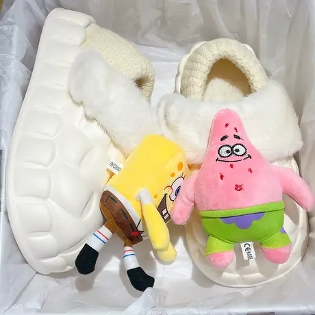 可爱卡通棉拖鞋女外穿2022冬季新款室内居家包跟面包鞋奶呼呼棉鞋商品大图