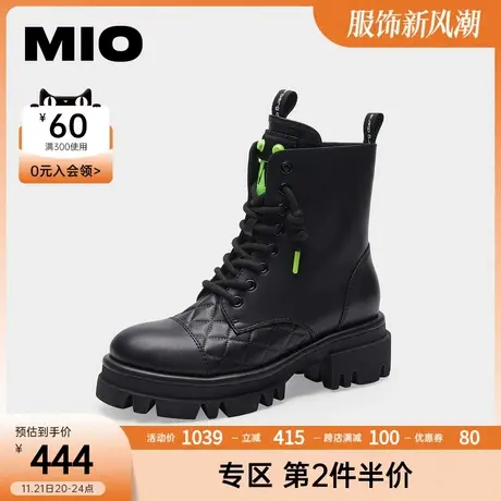 MIO米奥秋冬工装炸街百搭时尚时装靴甜酷显瘦舒适短靴图片