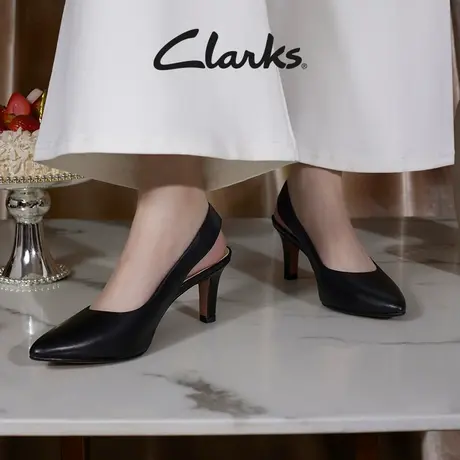 Clarks其乐女鞋伊莉娜系列夏时尚简约包头猫跟单鞋舒适镂空凉鞋商品大图