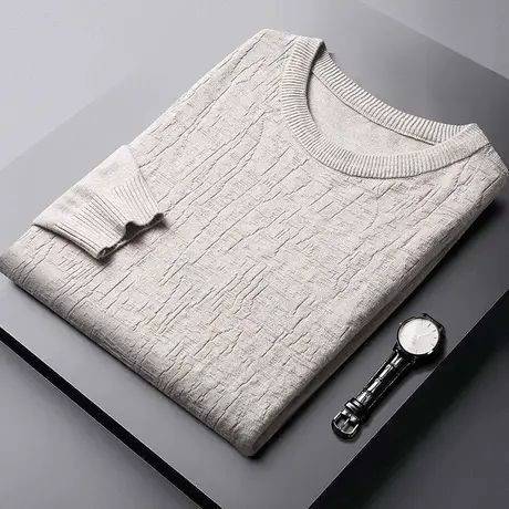 男士长袖t恤针织打底衫秋季外穿潮流秋衣修身男装薄款秋装上衣服商品大图