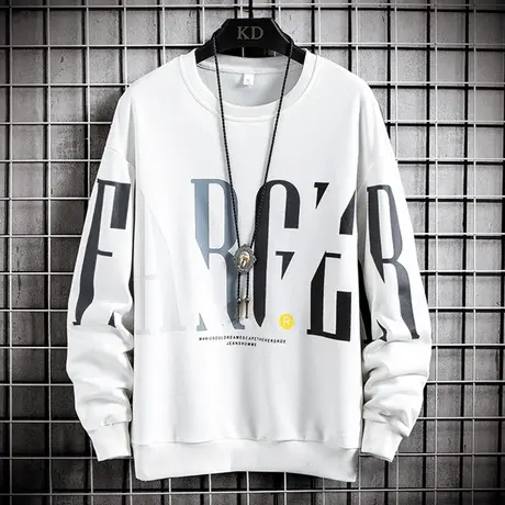 长袖t恤男士春秋季2023新款宽松圆领内搭卫衣学生ins潮牌休闲男装图片