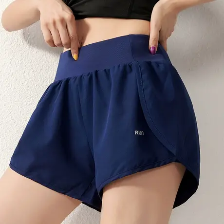 运动短裤女夏季防走光休闲裤速干跑步健身宽松高腰外穿舞蹈瑜伽裤商品大图