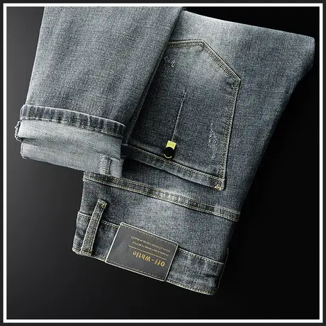 休闲牛仔裤男款宽松直筒春季秋冬款弹力修身水洗男裤子男士春秋款商品大图