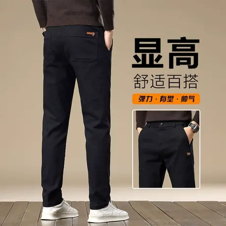 春季中年爸爸装商务西裤秋冬款男士黑色休闲裤子2024年新款西装裤商品大图