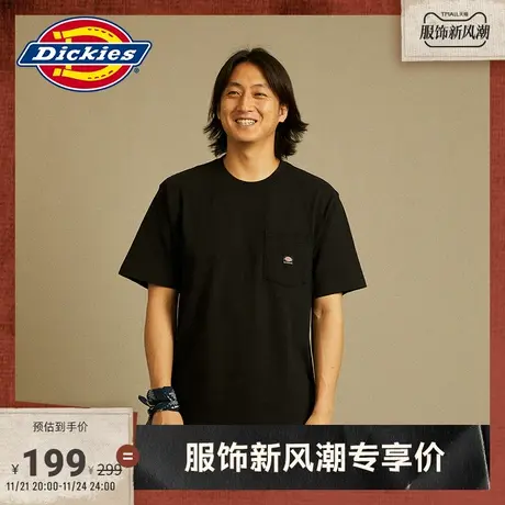 Dickies春夏新款工装前胸口袋休闲短袖T恤男女情侣宽松内搭图片