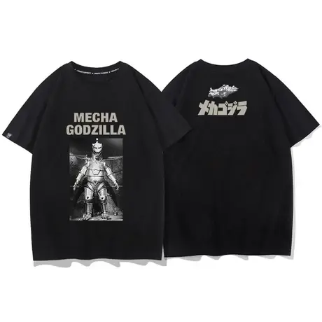 小怪兽之王哥吉拉哥斯拉周边T恤男女短袖学生打底衫半袖宽松纯棉图片